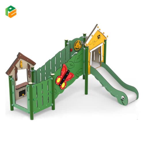 Small Outdoor Play Structure with Bridge for 2-5 Year Kids-1