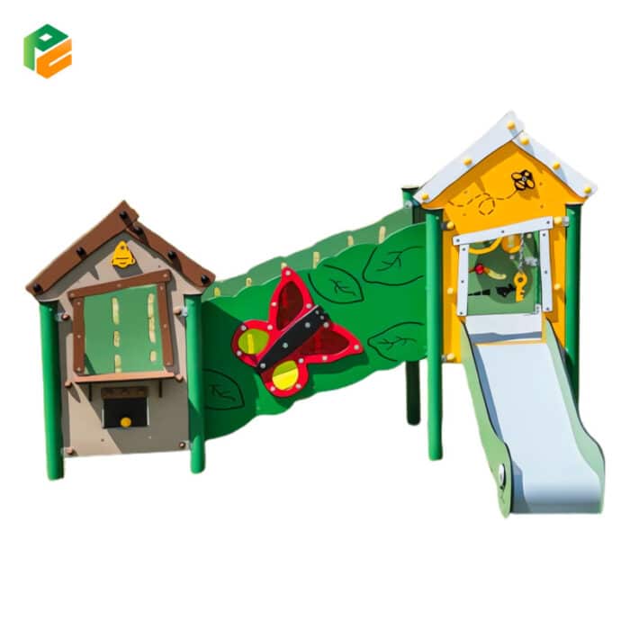 Small Outdoor Play Structure with Bridge for 2-5 Year Kids-2