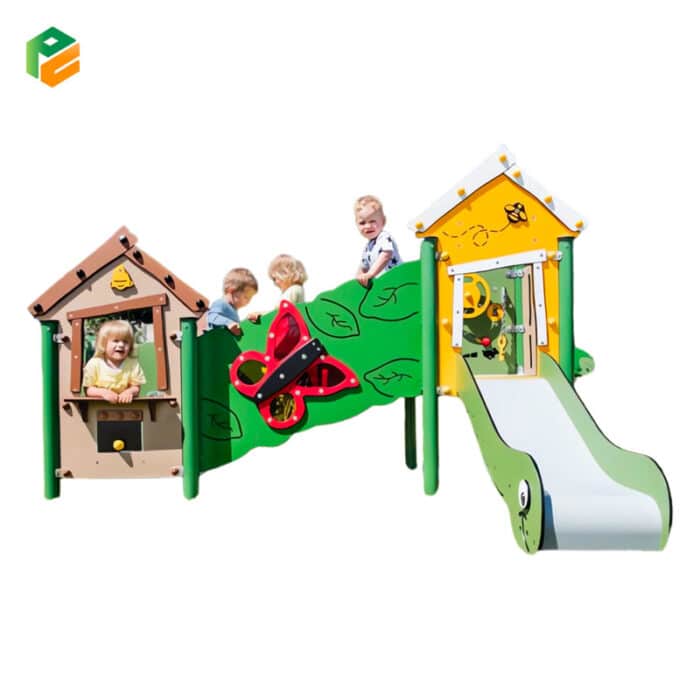 Small Outdoor Play Structure with Bridge for 2-5 Year Kids-3