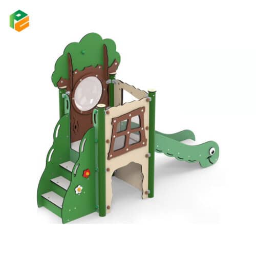 Tree Shaped Small Playground for Backyard with Slide-1