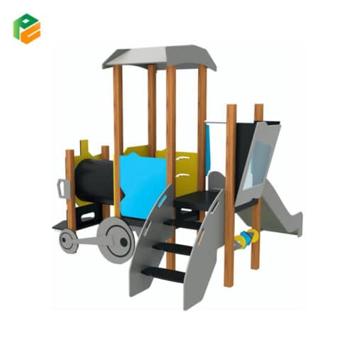 Vehicle Themed Nursery Outdoor Play Equipment with Slide-1
