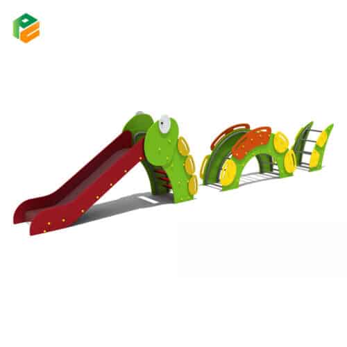 Snake Shaped Stainless Steel Oudoor Slide Set for Parks-1