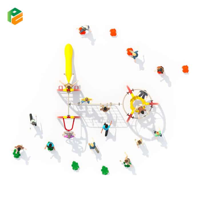 Children Outdoor Climbing Frame for Parks-3