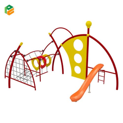 Galvanized Steel Climbing Frame with Slide for Kids-1