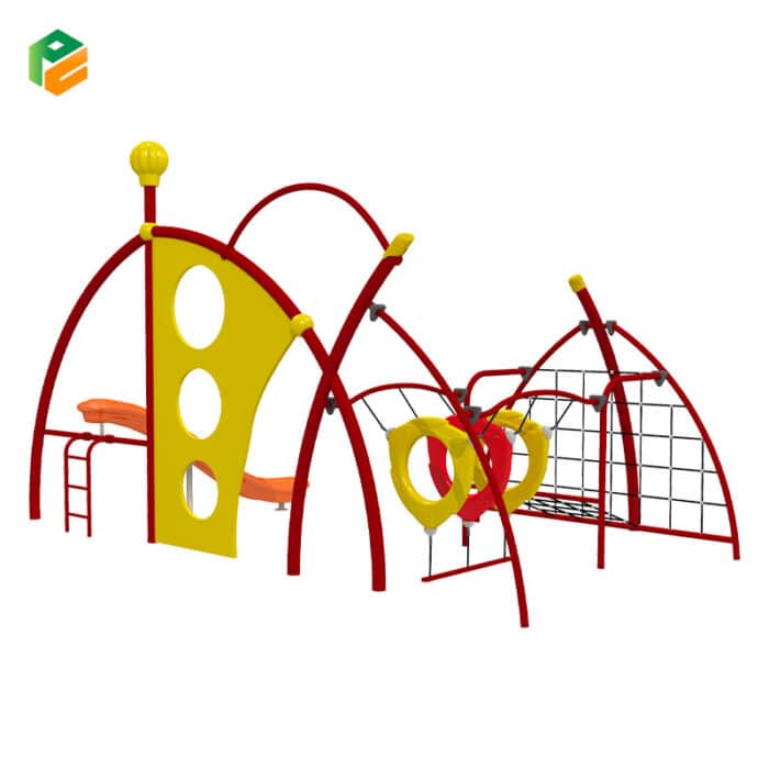 Galvanized Steel Climbing Frame with Slide for Kids-2
