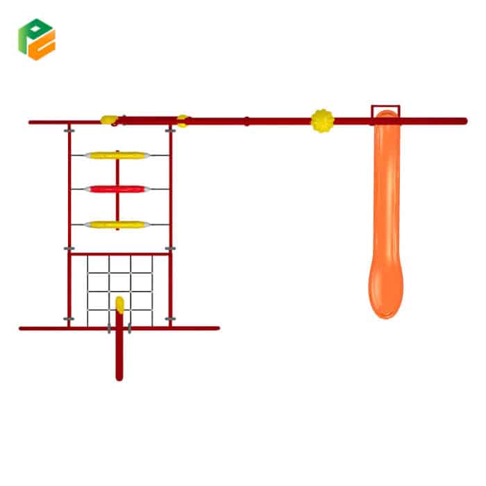 Galvanized Steel Climbing Frame with Slide for Kids-3