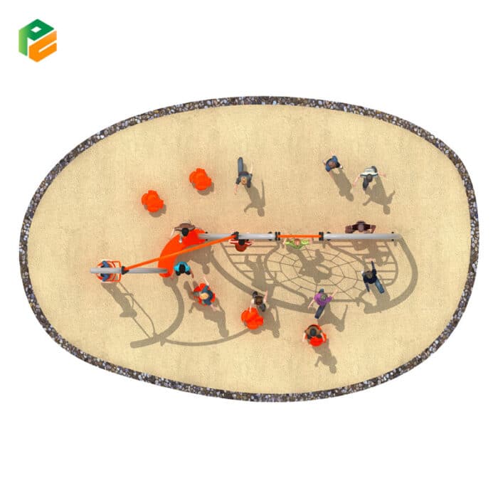 Kids Outdoor Metal Climbing Frame for Public Parks-3