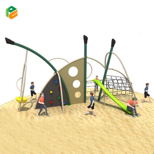 Outdoor Climbing Frame and Slide for Parks-1