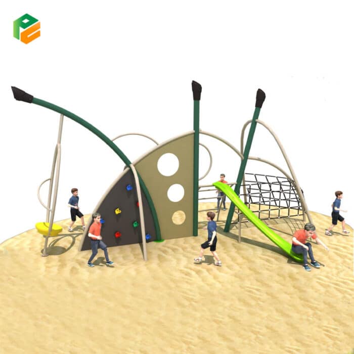 Outdoor Climbing Frame and Slide for Parks-1