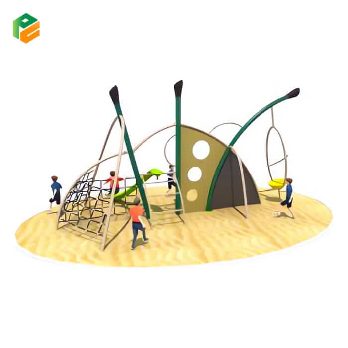 Outdoor Climbing Frame and Slide for Parks-2