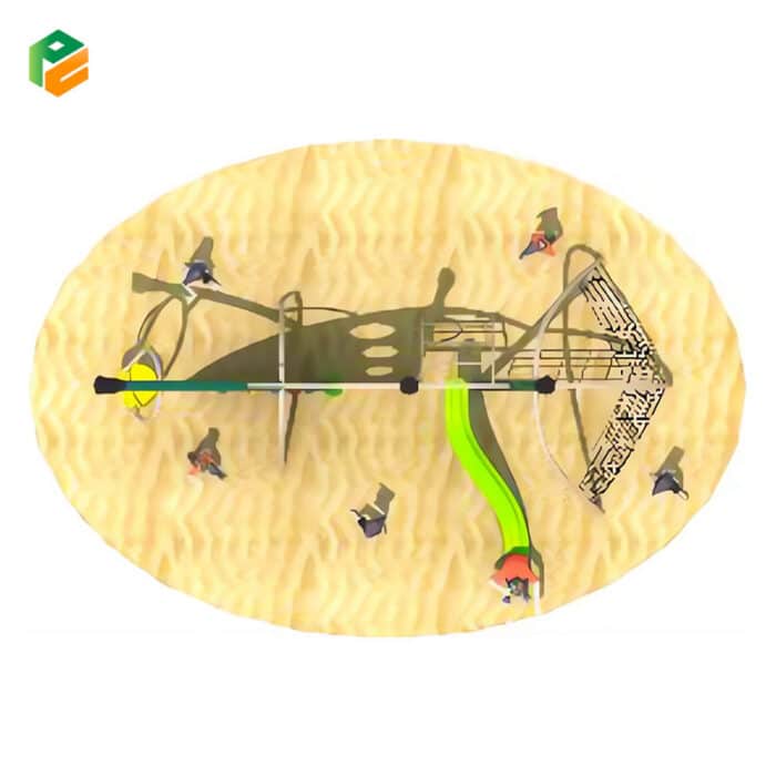 Outdoor Climbing Frame and Slide for Parks-3