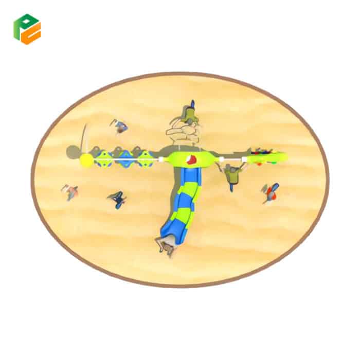 Childrens Climbing Frames with Slide for Schools-2