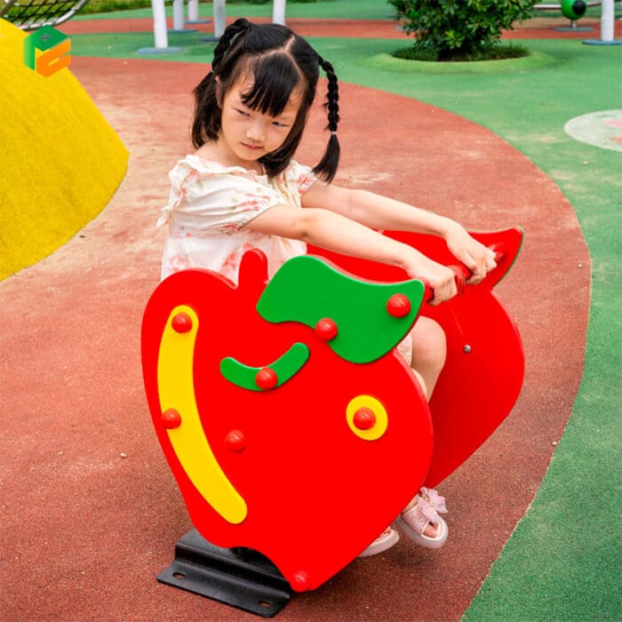 Apple Sit-in Spring Rider for Preschool Kids-2