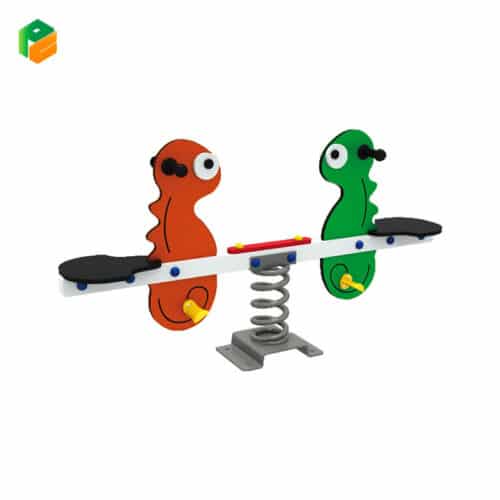 Chameleon-shaped Two-seated Seesaw with Spring-1