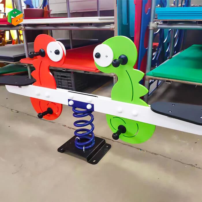Chameleon-shaped Two-seated Seesaw with Spring-2
