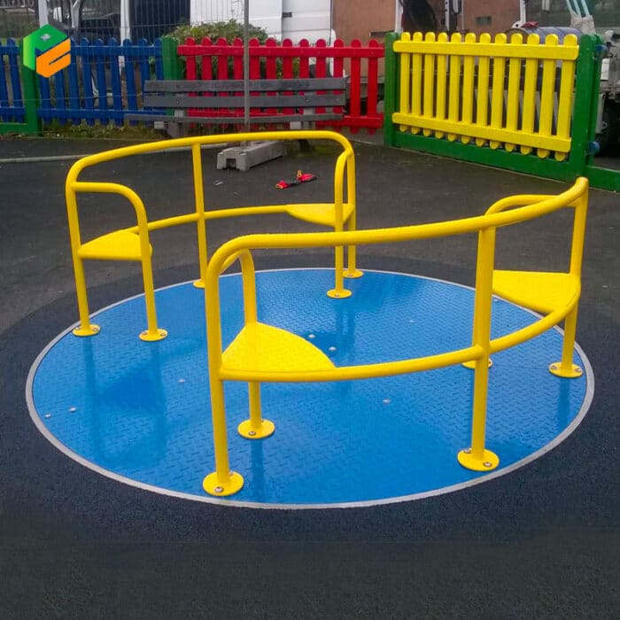 Easily Accessed Roundabout with Steel Seat-2