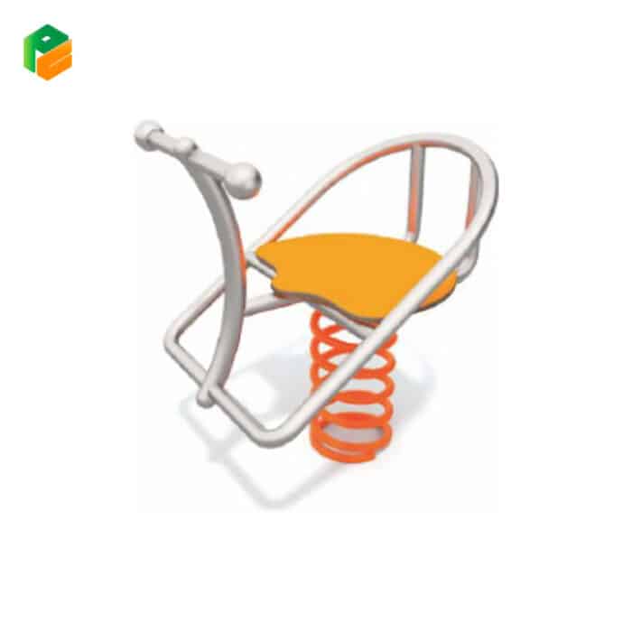 Kids Metal Rocking Seesaw with Safety Seat-1