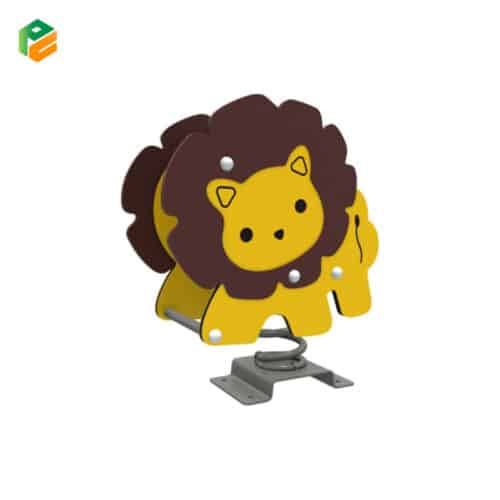 Kids Sit-in Spring Rider with Lion Figure-1