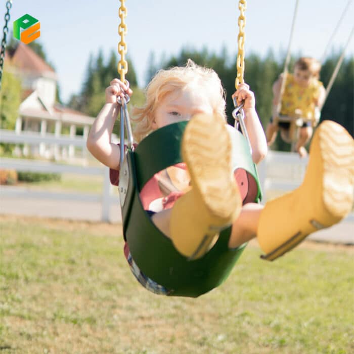 Large Swing Set with Four Safety Seats for Kids-2