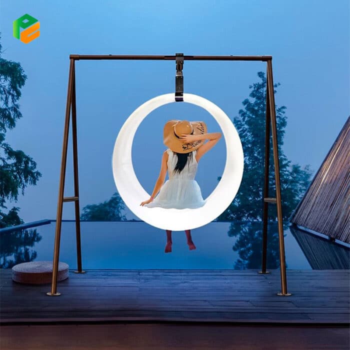Moon Shaped Luminous Swing for Parks-2