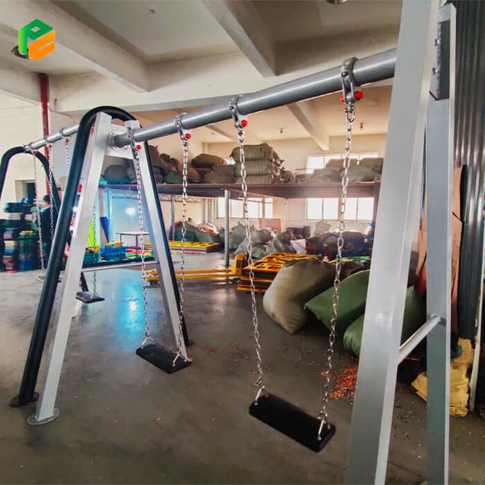 Outdoor Metal Swing Set for Preschools-2