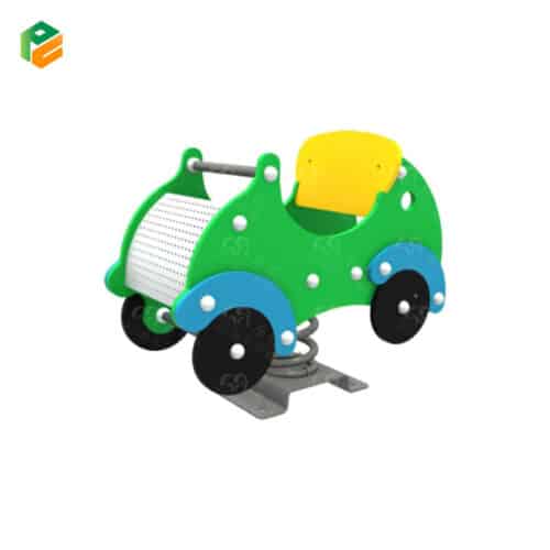 Outdoor Spring Rider with Vehicle Figure for Kids-1