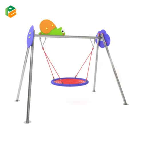 Outdoor Swing Set with Nest Seat for Kids-1