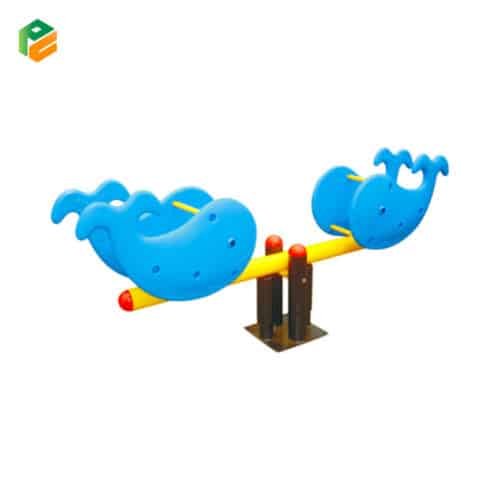 Outdoor Toys Seesaw with Dolphin Figure for Daycare Center-1