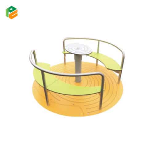 Playground Carousel with Bench for Public Parks-1