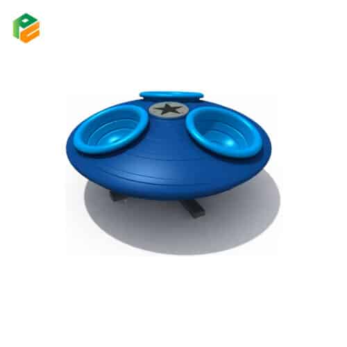 UFO Shaped Playground Spinner with 3 Seats for Children-1