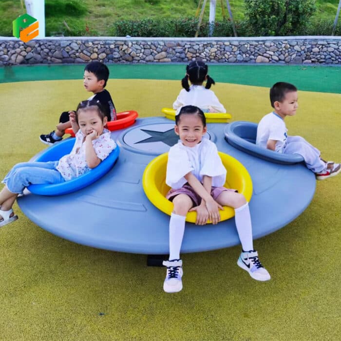 UFO Shaped Playground Spinner with 5 Seats for Children-3