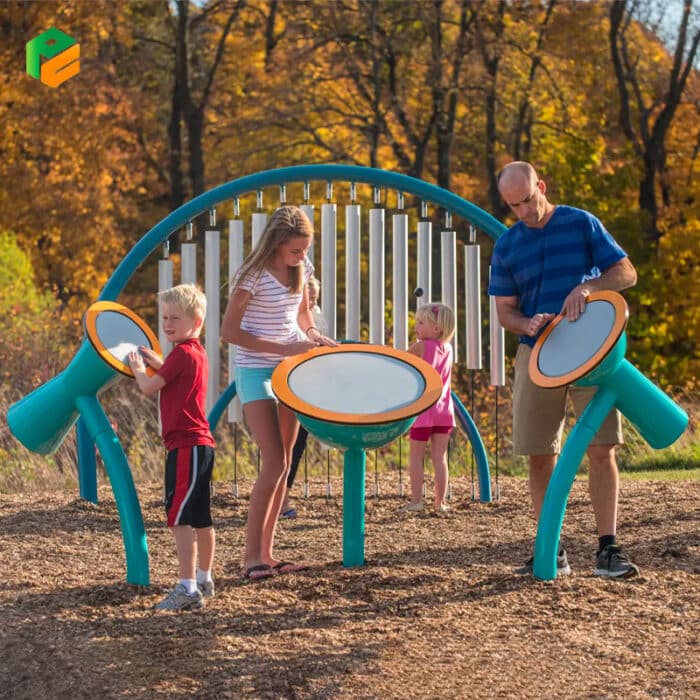 Set of Outdoor Bell Drums for Children-3