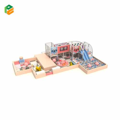Macaroon Color Themed Indoor Soft Play Equipment for Preschoolers-1