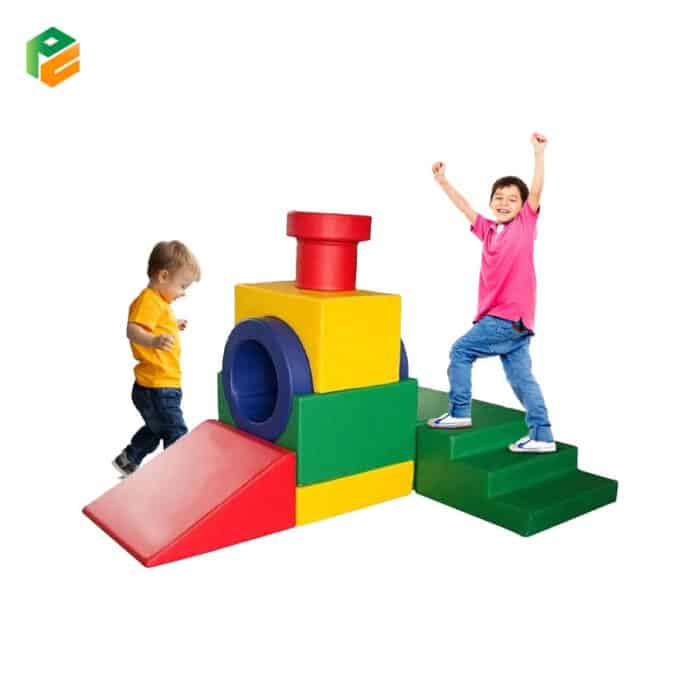 Climb and Crawl Foam Play Set with Tunnel and Slide-3
