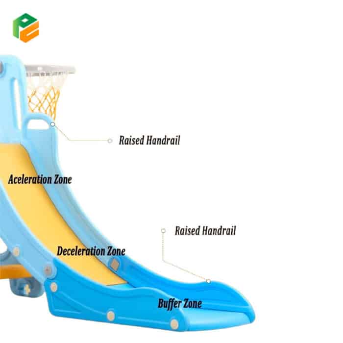 2-in-1 Toddler Home Slide with Basketball Hoop-4