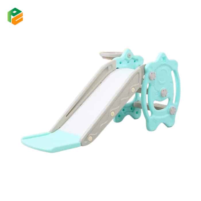 3 in 1 Kid Play Climber Slide Playset with Baketball Ring-2
