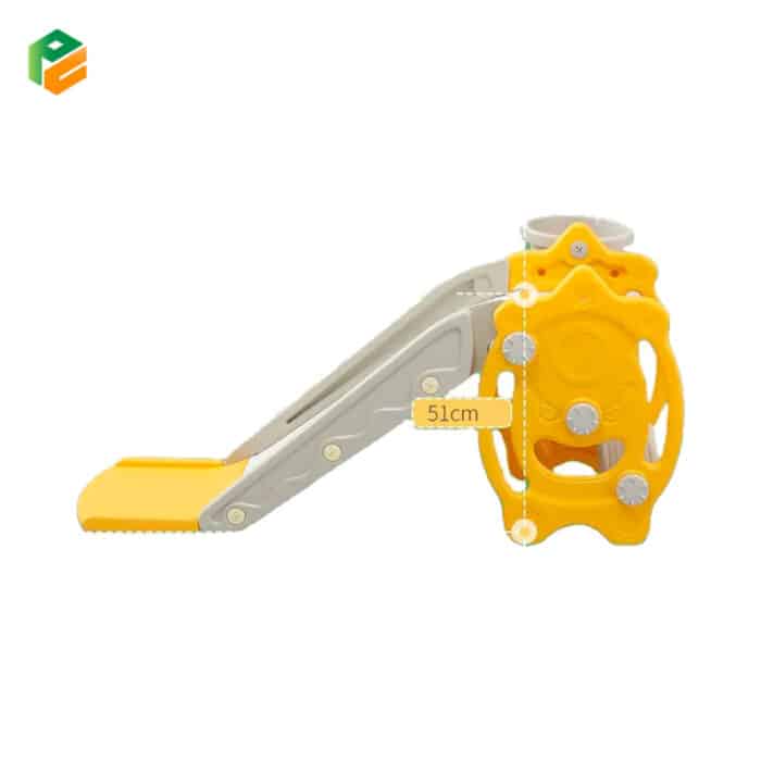 3 in 1 Kid Play Climber Slide Playset with Baketball Ring-3