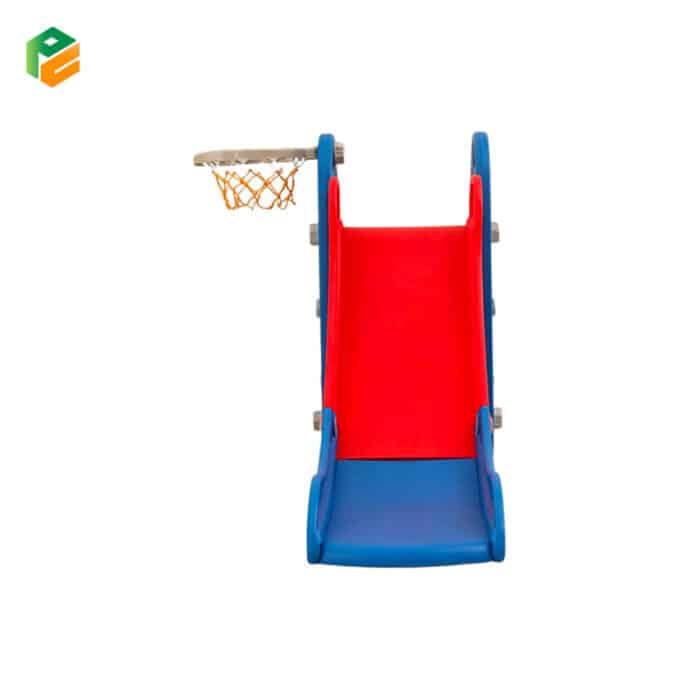 3-in-1 Toddler Play Climber Slide Playset with Basketball Hoop-3