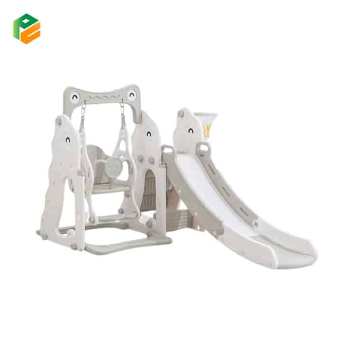 4-in-1 Infant Slide with Stroller Swing and Basketball Hoop-3