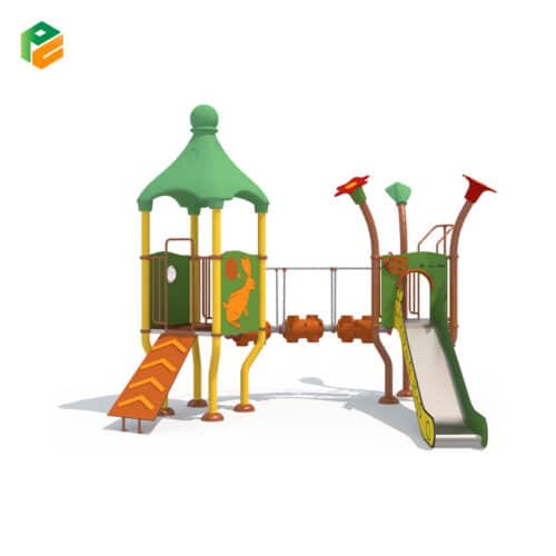 Modern Outdoor Climbing Jungle Gym with Slide-1