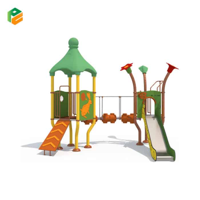 Modern Outdoor Climbing Jungle Gym with Slide-1
