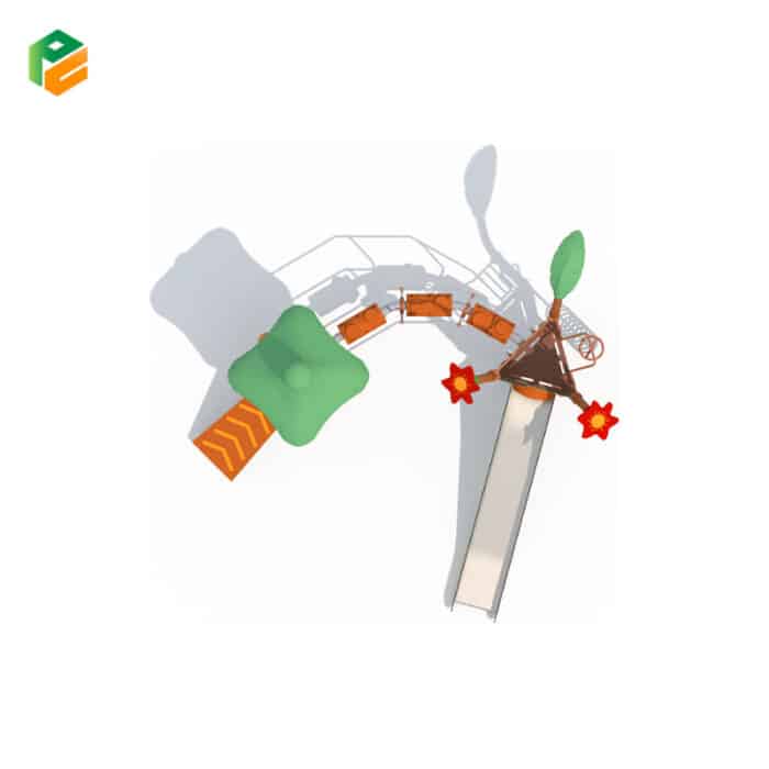 Modern Outdoor Climbing Jungle Gym with Slide-3