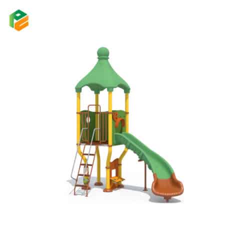 Outdoor Activity Sets with Curved Slide for Pakrs-1