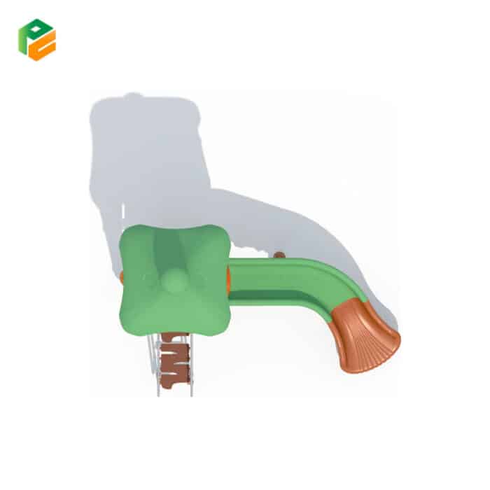 Outdoor Activity Sets with Curved Slide for Pakrs-3