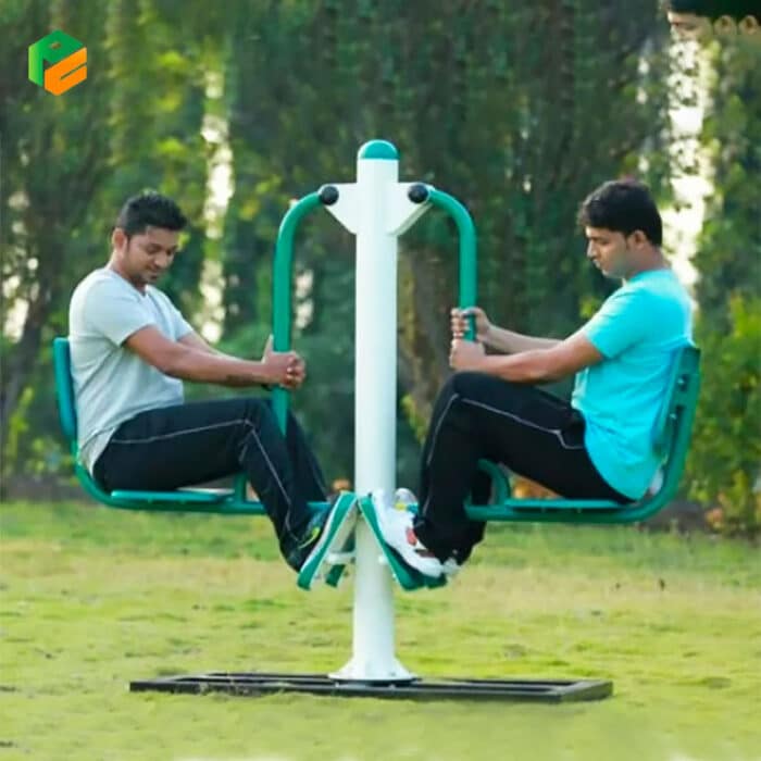 Outdoor Cardio Workout Equipment Seated Leg Press-3