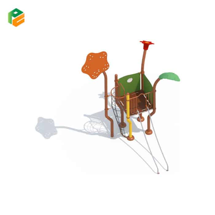 Outdoor Climbing Structure with Banister Bar for Kids-2