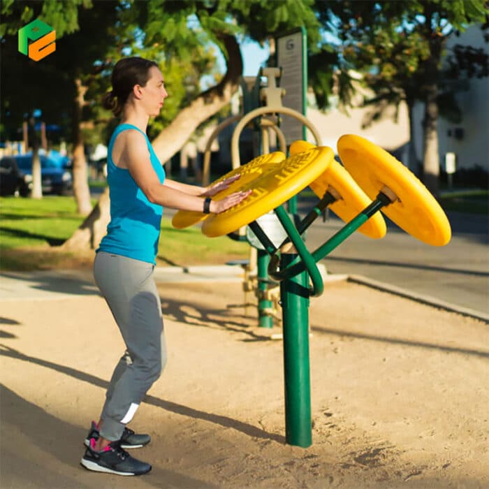 Outdoor Fitness Equipment 2-Person Tai Chi Spinners-3