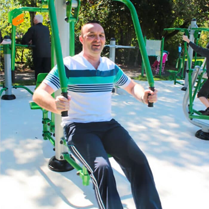 Outdoor Fitness Equipment Double Push Chairs for Adults-3