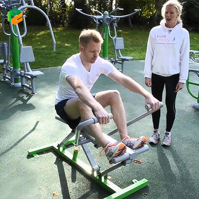 Outdoor Fitness Equipment Rowing Machine for All Ages-3