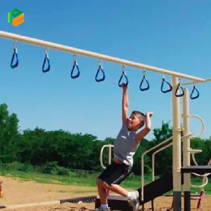 Outdoor Gym Equipmemt Monkey Bars with Rings-3